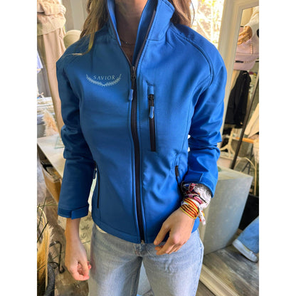 Soft Shell Azul Eléctrico Savior Laurel para Mujer - Resistente al Agua y Viento, Extra Cálido | Savior.sf19