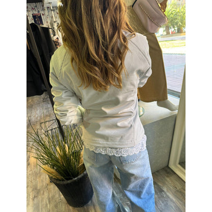 Soft Shell Blanco Roto Savior Laurel para Mujer - Resistente al Agua y Viento, Extra Cálido | Savior.sf19