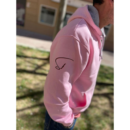 Sudadera Rosa Unisex con Capucha y Estampado Casco - Confort y Estilo | Savior.sf19