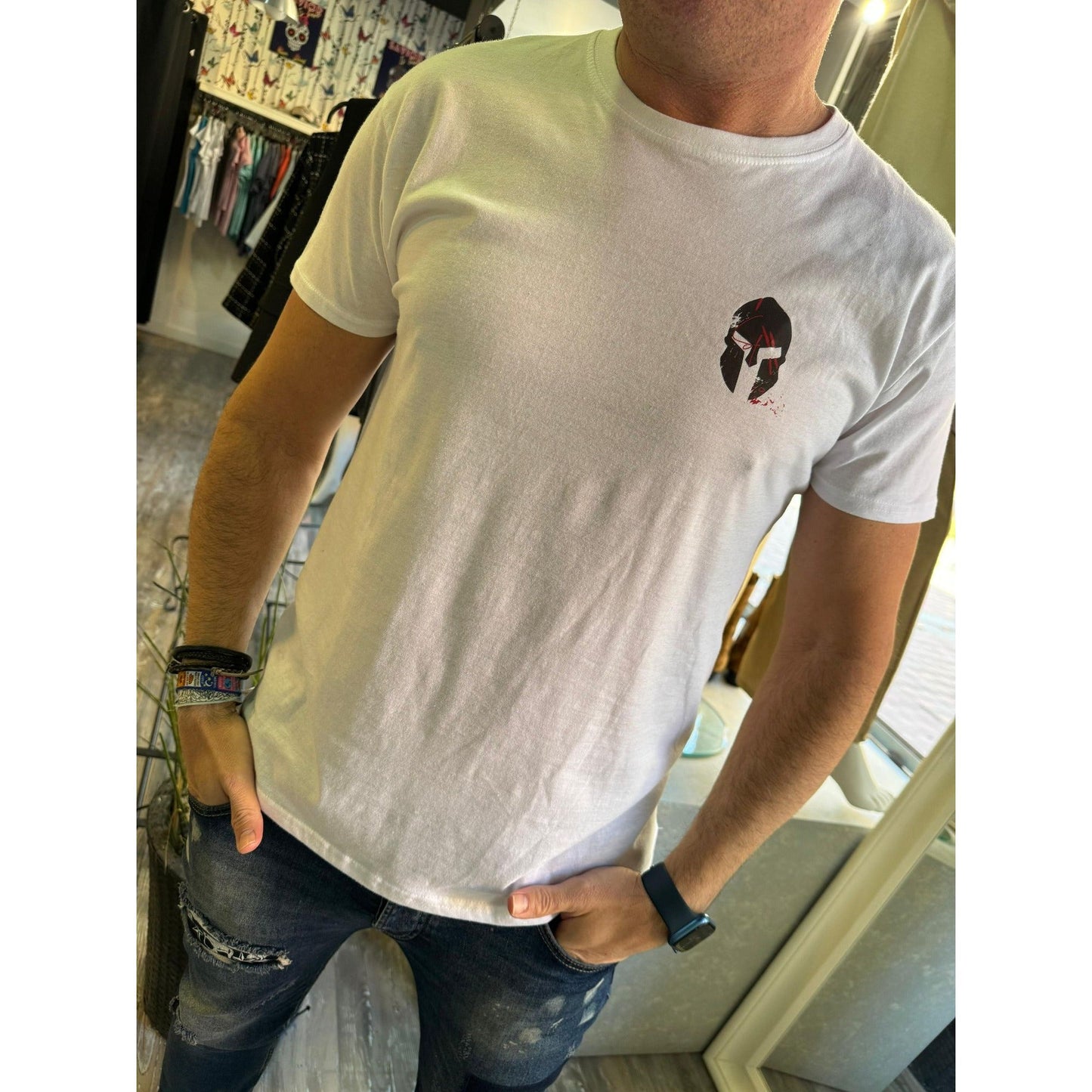 Camiseta Blanca Orgánica de Hombre con Cuello Redondo - Algodón Peinado y Sostenible | Savior.sf19