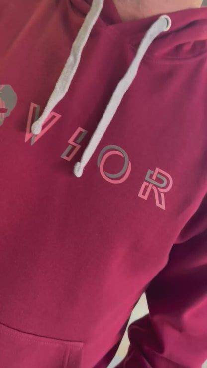 Sudadera Granate  con Capucha 'S😎vior' - Estilo Urbano y Confort para Hombre | Savior.sf19