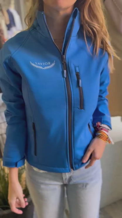 Soft Shell Azul Eléctrico Savior Laurel para Mujer - Resistente al Agua y Viento, Extra Cálido | Savior.sf19