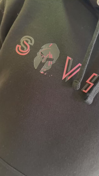 Sudadera Negra con Capucha 'S😎vior' - Estilo Urbano y Confort para Hombre | Savior.sf19