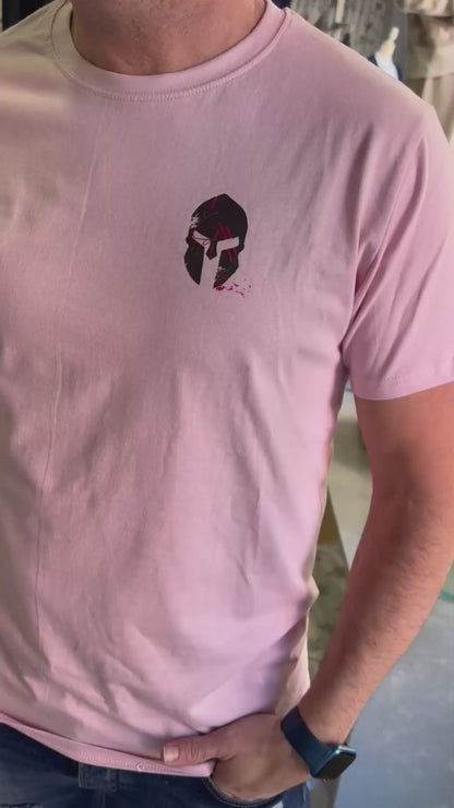 Camiseta Rosa Orgánica de Hombre con Cuello Redondo - Algodón Peinado y Sostenible | Savior.sf19