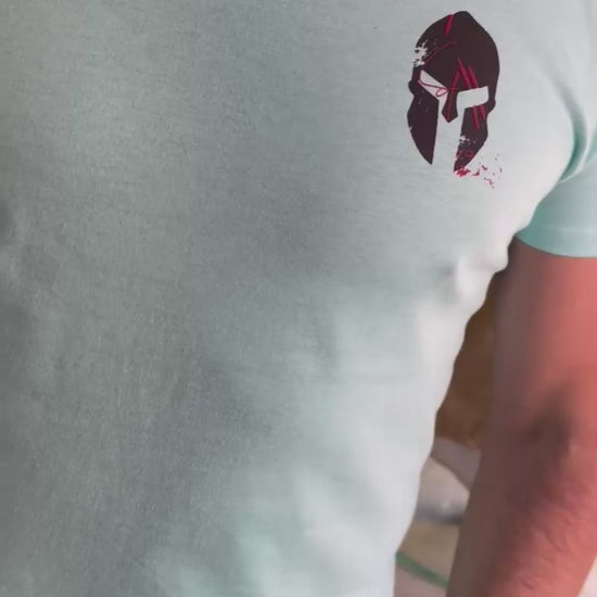 Camiseta Turquesa Orgánica de Hombre con Cuello Redondo - Algodón Peinado y Sostenible | Savior.sf19