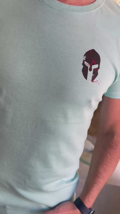 Camiseta Turquesa Orgánica de Hombre con Cuello Redondo - Algodón Peinado y Sostenible | Savior.sf19